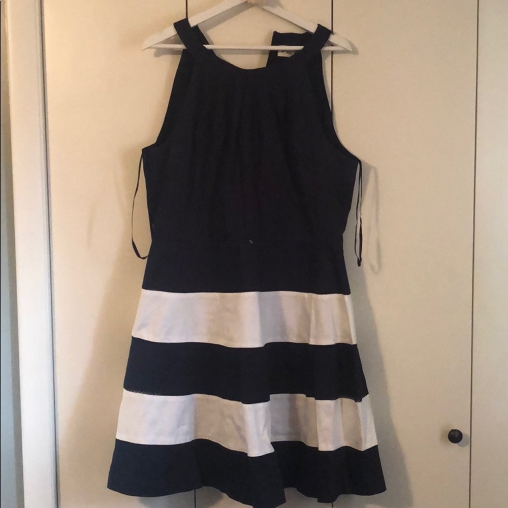 Navy & White Dress